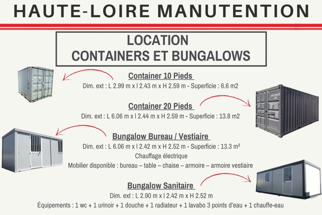 Location containers et bungalows de chantier